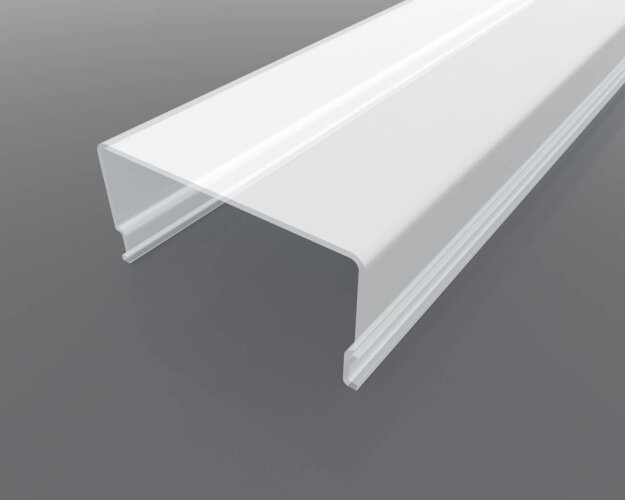 Рассеиватель прямоугольный матовый поликарбонат LC-LRM-36-2 - фото