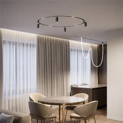 Slim Magnetic Трековый светильник для радиусного шинопровода 12W 4200K Comfi чёрный Ø 1200мм 85189/01 (066517)