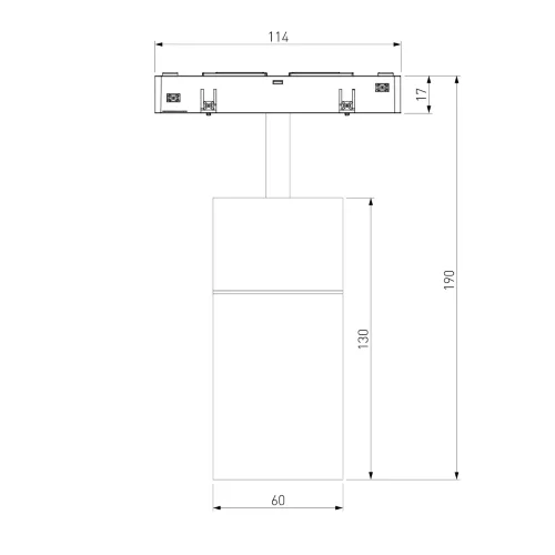 Slim Magnetic Трековый светильник для радиусного шинопровода 12W 4200K Comfi чёрный Ø 1200мм 85189/01 - фото 4