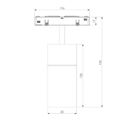 Slim Magnetic Трековый светильник для радиусного шинопровода 12W 4200K Comfi чёрный Ø 1200мм 85189/01 (066517)