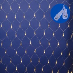ULD-N1515-96-TTK WARM WHITE IP44 Сетка светодиодная с эффектом мерцания, 1.5х1.5м, Соединяемая, 96 светодиодов, Теплый белый свет, Провод прозрачный, TM Uniel