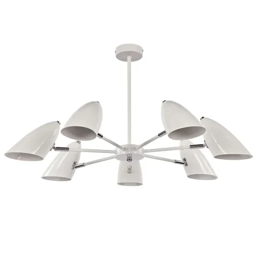 Светильники Aida выполнены в модной в этом сезоне монохромной цветовой гамме. Арматура и плафоны сделаны из металла. Специальный механизм позволяет поворачивать плафоны люстр и бра на 90 градусов по вертикали и на 180 градусов по горизонтали. (Белый) - фо