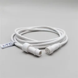 Соединитель 3м для Бахромы, Занавесов и Нитей 220В, Провод Белый Каучук, IP65