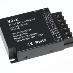 Контроллер V3-X IC42 RGB/CCT/DIM (12-36V, 3ch x 10A, 360/720/1080W)