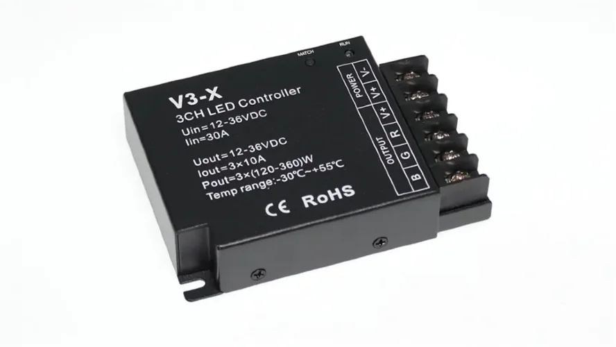 Контроллер V3-X IC42 RGB/CCT/DIM (12-36V, 3ch x 10A, 360/720/1080W) - фото I