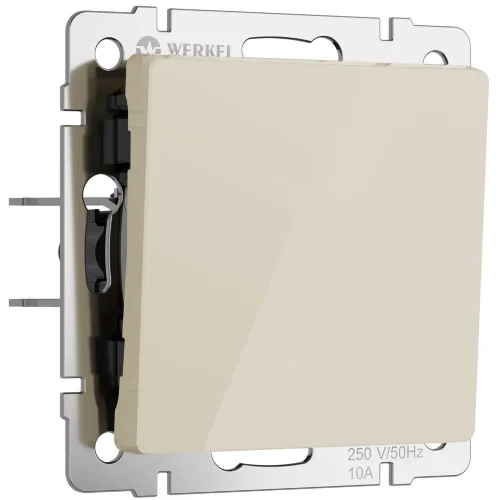 Выключатель одноклавишный (айвори акрил) W1110043 - фото