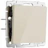 Выключатель одноклавишный (айвори акрил) W1110043 - фото