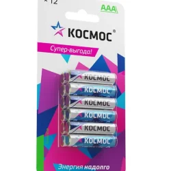 Элемент питания алкалиновый AAA/LR03 BP-12 (блист.12шт) КОСМОС KOCLR03BL12
