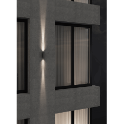 'Настенный уличный светильник Акцент 15 Вт, 2х24°, 220–240 В, 3000K (теплый белый), IP65, для фасада, GW-CF-GR-15-WW 045677