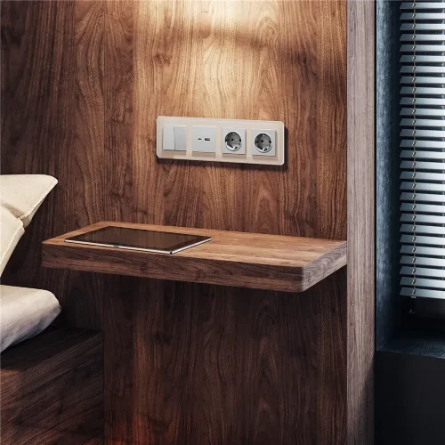 Рамка из стекла на 4 поста Elite дымчатый W0042417 - фото 3