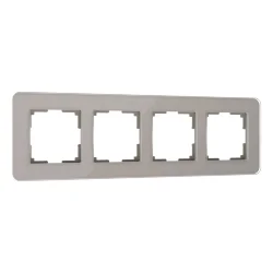 Рамка из стекла на 4 поста Elite дымчатый W0042417