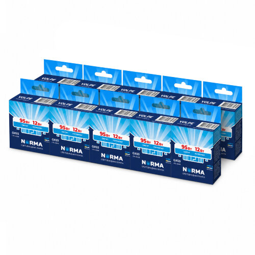 LED-GX53-12W-4000K-GX53-FR-NR SET10 Лампа светодиодная, матовая, Серия Norma, Белый свет 4000K, Упаковка 10 штук - фото 1