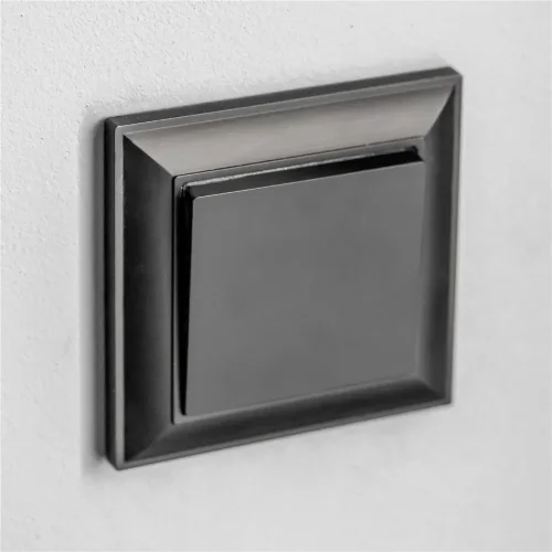 Выключатель одноклавишный (черный матовый) W1110008 - фото 3