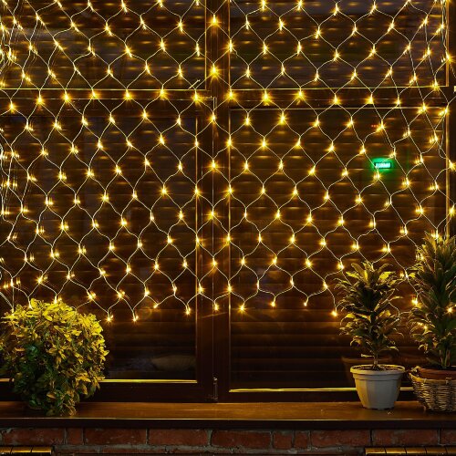 ULD-N2520-240-DTA YELLOW IP20 Сетка светодиодная с контроллером, 240 светодиодов, 2.5х2 м, желтая, IP20, провод прозрачный - фото 7