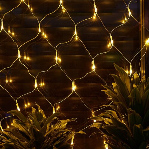 ULD-N2520-240-DTA YELLOW IP20 Сетка светодиодная с контроллером, 240 светодиодов, 2.5х2 м, желтая, IP20, провод прозрачный - фото 8