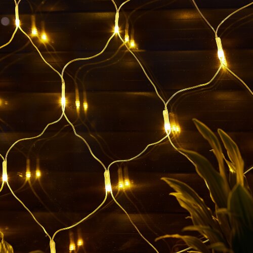 ULD-N2520-240-DTA YELLOW IP20 Сетка светодиодная с контроллером, 240 светодиодов, 2.5х2 м, желтая, IP20, провод прозрачный - фото 9