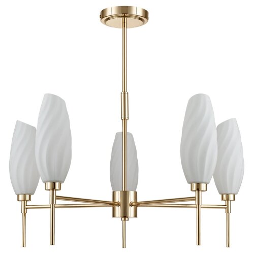 Люстра на штанге «LUMION» 6518/5C, серия: SHIVON (крепление на планке). Фото 1.