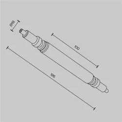 Прямой коннектор для системы Axity (Латунь)