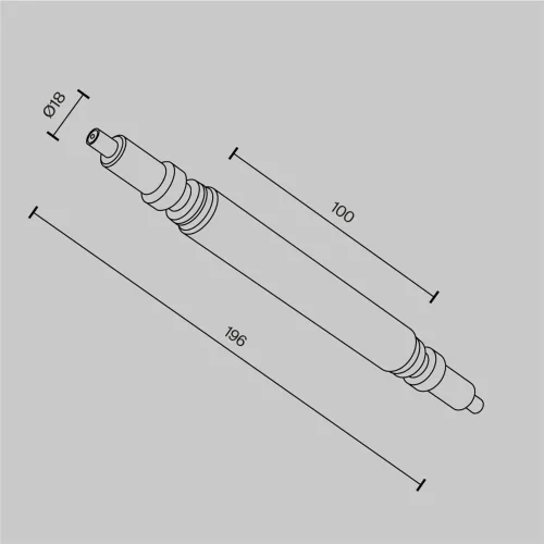 Прямой коннектор для системы Axity (Латунь) - фото 2