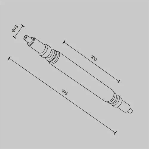 Прямой коннектор для системы Axity (Латунь) CA004RC-BS - фото 6
