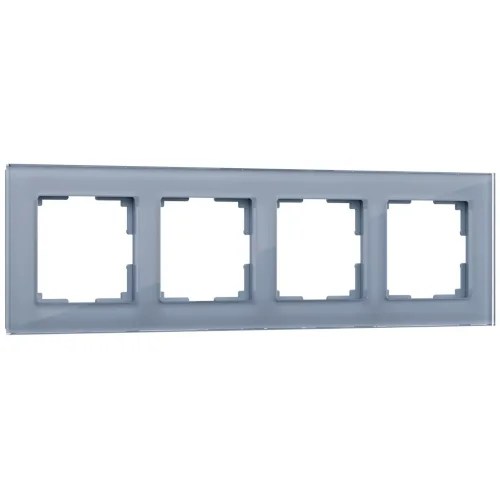 Рамка из стекла на 4 поста Favorit серый W0041115 - фото