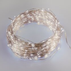 ULD-S5000-500-DTA-RC WHITE IP44 DEW Гирлянда светодиодная Роса, 50м, 500 светодиодов, Белый свет, Пульт ДУ в-к, Провод прозрачный