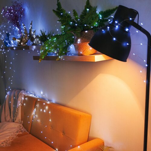 ULD-S5000-500-DTA-RC WHITE IP44 DEW Гирлянда светодиодная Роса, 50м, 500 светодиодов, Белый свет, Пульт ДУ в-к, Провод прозрачный - фото 6