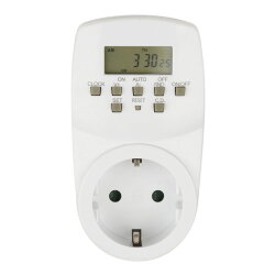 UST-E20 WHITE Таймер электронный с розеткой, 220В, 24ч, 1600Вт, Энергонезависимая память