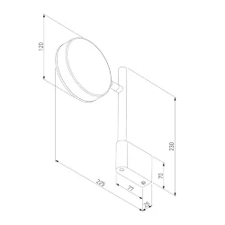 Светильник настенный светодиодный Tobi LED 4000K 40129/LED черный (064592)