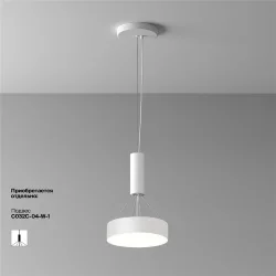 Потолочный светильник Зон / Zon 24 Вт 4000 К 120° (Белый) C032CL-24W4K-RD-W