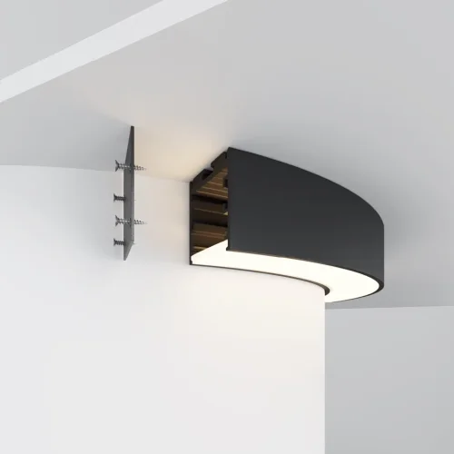 Радиусный профиль 35x35 Ø320мм 1/4 круга черный (Черный) - фото 5