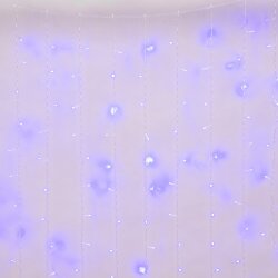 ULD-C3020-264-TTK BLUE IP44 Занавес светодиодный с эффектом мерцания, 3х2м, 264 светодиода, Синий свет, Провод прозрачный, TM Uniel