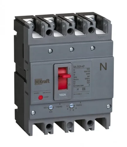 Выключатель автоматический 4п 80А 35кА ВА-332А DEKraft 28115DEK - фото