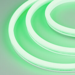 Светодиодная лента герметичная WAVE-SIDE-А120-12х25mm 230V Green (12 W/m, IP67, 50m, wire х2) (Arlight, Грибовидная форма) 051944