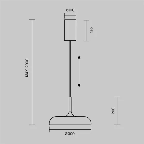 Подвесной светильник Gerhard 3000K 31Вт (Черный) - фото 2