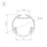 Профиль ROUND-D18-2000 ANOD (Arlight, Алюминий) - фото 3