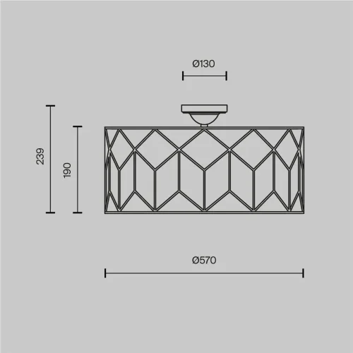 Потолочный светильник Messina E27х5 (Золото) - фото 5