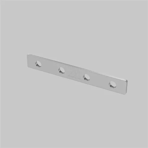 Комплект прямых соединителей для демпферного шинопровода, 4 шт (Серебро) - фото 3