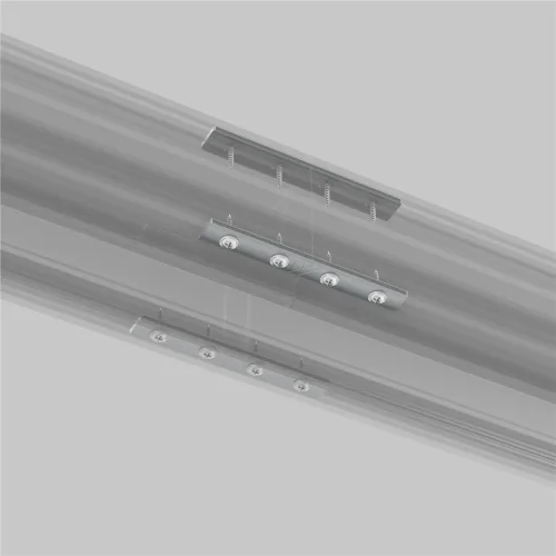 Комплект прямых соединителей для демпферного шинопровода, 4 шт (Серебро) - фото 5