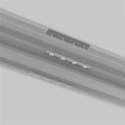 Комплект прямых соединителей для демпферного шинопровода, 4 шт (Серебро) TRA034D-C-42S