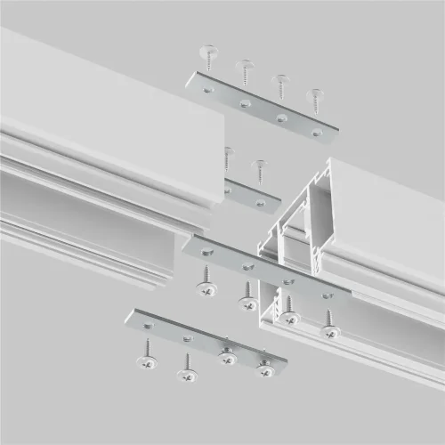 Комплект прямых соединителей для демпферного шинопровода, 4 шт (Серебро) TRA034D-C-42S - фото 4