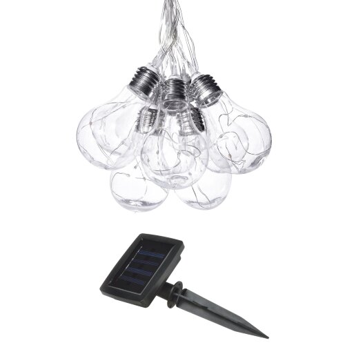 USL-S-126-PT4000 BULBS Садовая гирлянда на солнечной батарее Лампочки, 40 светодиодов, Разноцветный свет, 1xАA Ni-Mh аккумулятор в-к, IP44, TM Uniel - фото 3