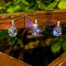 USL-S-126-PT4000 BULBS Садовая гирлянда на солнечной батарее Лампочки, 40 светодиодов, Разноцветный свет, 1xАA Ni-Mh аккумулятор в-к, IP44, TM Uniel - фото 10