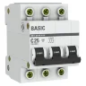 Выключатель автоматический модульный 3п C 25А 4.5кА ВА 47-29 Basic EKF mcb4729-3-25C - фото