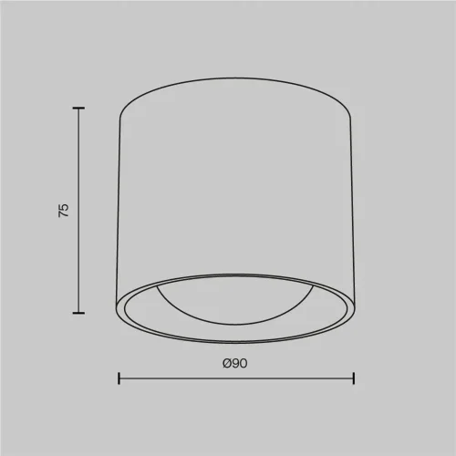 Потолочный светильник Линза / Lens 15 Вт 3000 К 70° IP 44 (Черный) C217CL-15W3K-B - фото 6