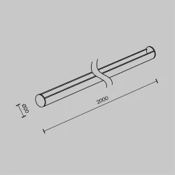 Опорный стержень 2м Parity черный (Черный) TRA130SR-2B