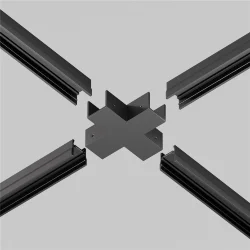 Коннектор X-образный для профиля Elasity IP (Черный)