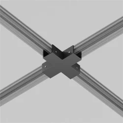 Коннектор X-образный для профиля Elasity IP (Черный)