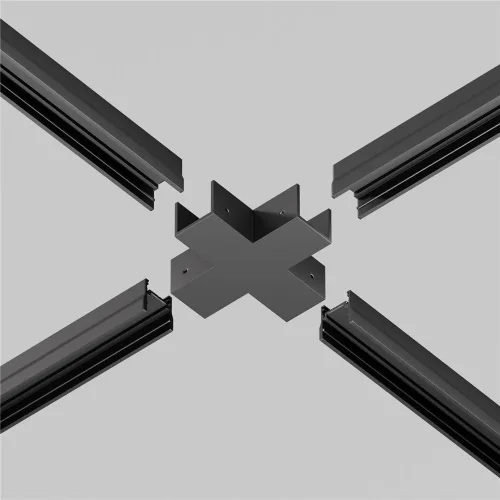 Коннектор X-образный для профиля Elasity IP (Черный) - фото 6