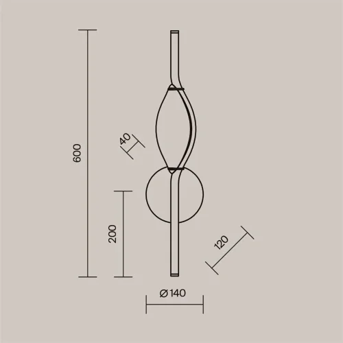 Настенный светильник (бра) Foresight 3000К 8Вт (Латунь) - фото 14